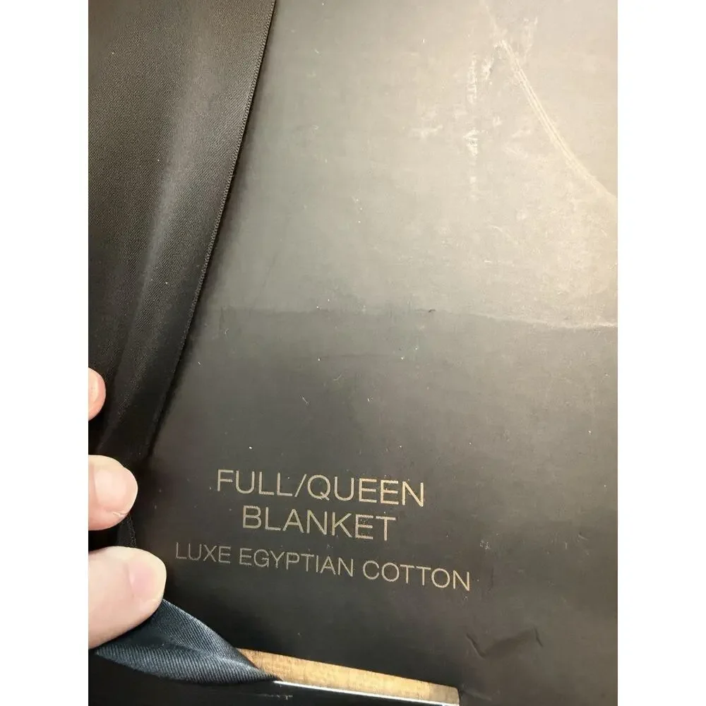 Donna Karan LUXE Egyptian Cotton Blanket Full/queen Ivory New MSRP $430